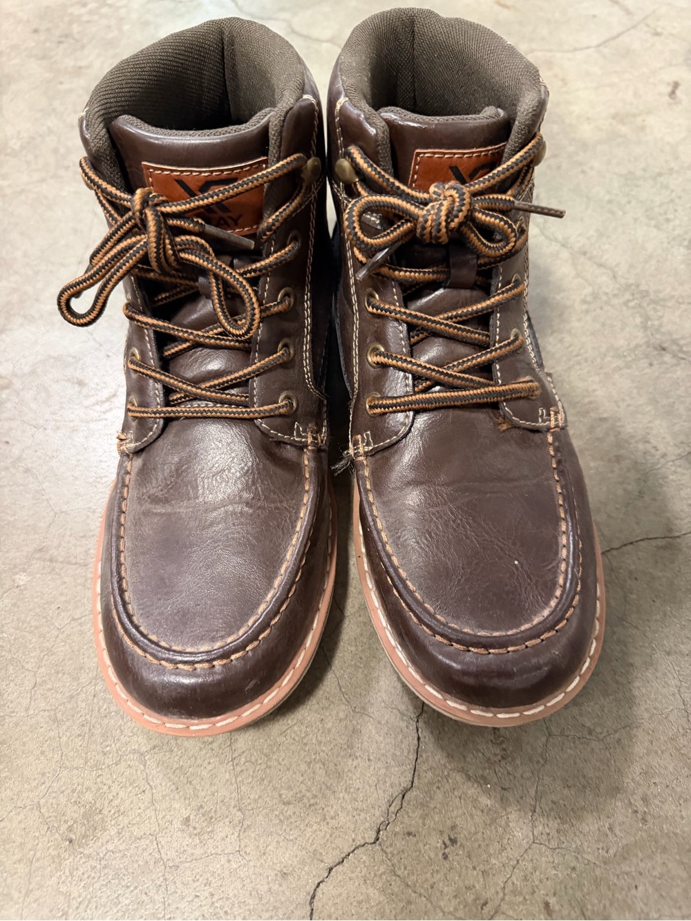 Brown Boy’s Leather Boots - size 6